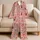 Champagne Hearts And Rosy Bows For Romantic Valentine Celebrations At Home Satin Pajamas Set - 5