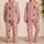 Champagne Hearts And Rosy Bows For Romantic Valentine Celebrations At Home Satin Pajamas Set - 2