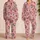 Highland Calf and Wildflower Motifs for Cozy Spring Mornings and Cottagecore Lounging Satin Pajamas Set - 2
