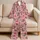 Highland Calf and Wildflower Motifs for Cozy Spring Mornings and Cottagecore Lounging Satin Pajamas Set - 5