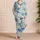 Sea Turtle And Seaweed Coastal Motif For Relaxing Summer Evenings By The Shore Satin Pajamas Set - 4