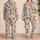 Woodland Christmas Chicks And Evergreen Trees For Cozy Winter Holiday Mornings at Home Satin Pajamas Set - 2