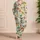 Tropical Mango, Palm And Hibiscus Motifs For Sunny Vacation Lounging And Getaways Satin Pajamas Set - 4