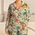 Tropical Mango, Palm And Hibiscus Motifs For Sunny Vacation Lounging And Getaways Satin Pajamas Set - 1