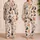Watercolor Cats and Playful Yarn for Cozy Evenings and Relaxed Home Lounging Satin Pajamas Set - 2