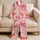 Cute Red Shrimp and Hearts for Playful Coastal Lounging and Relaxed Evenings Satin Pajamas Set - 5