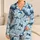 Deep Sea Whale and Shark Ocean Scene for Coastal Getaways and Relaxing Evenings Satin Pajamas Set - 1