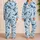 Deep Sea Whale and Shark Ocean Scene for Coastal Getaways and Relaxing Evenings Satin Pajamas Set - 2