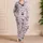 Cute Cat and Botanical Motifs for Birthday Gifting and Relaxed Lounging for Cat Lovers Satin Pajamas Set - 4