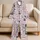 Cute Cat and Botanical Motifs for Birthday Gifting and Relaxed Lounging for Cat Lovers Satin Pajamas Set - 5