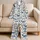 Blue Whale and Sailboat Ocean Motifs for Coastal Getaways and Relaxed Summer Lounging Satin Pajamas Set - 5
