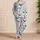 Blue Whale and Sailboat Ocean Motifs for Coastal Getaways and Relaxed Summer Lounging Satin Pajamas Set - 4