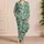 Sea Glass Vine and Leaf Botanical Motif for Relaxed Tropical Getaways Satin Pajamas Set - 4