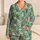 Sea Glass Vine and Leaf Botanical Motif for Relaxed Tropical Getaways Satin Pajamas Set - 1