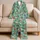 Sea Glass Vine and Leaf Botanical Motif for Relaxed Tropical Getaways Satin Pajamas Set - 5