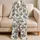 Coiled Black Snakes with Ivory Scales for Bold Relaxed Everyday Style Satin Pajamas Set - 5