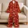Auspicious Phoenix and Cloud Motifs for Relaxed Evenings and Chinese New Year Gifting Satin Pajamas Set - 5