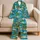 Tropical Palm Trees and Turquoise Beach Scenery for Relaxed Summer Getaways Satin Pajamas Set - 5