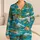 Tropical Palm Trees and Turquoise Beach Scenery for Relaxed Summer Getaways Satin Pajamas Set - 1