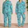 Playful Harbor Seals on Aqua Waves for Relaxed Coastal Weekends and Summer Getaways Satin Pajamas Set - 2