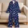 Navy Red and White Five-Point Stars for Coastal Holiday Lounging and Summer Evenings Satin Pajamas Set - 5