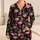 Pink Flamingos on Midnight Black for Tropical Getaways and Relaxed Summer Evenings Satin Pajamas Set - 1