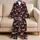 Pink Flamingos on Midnight Black for Tropical Getaways and Relaxed Summer Evenings Satin Pajamas Set - 5