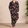 Pink Flamingos on Midnight Black for Tropical Getaways and Relaxed Summer Evenings Satin Pajamas Set - 4