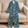 Japanese Indigo Ocean Waves for Relaxed Coastal Evenings and Summer Getaways at Home Satin Pajamas Set - 5