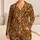 Majestic Tiger Faces in Amber Jungle Tones for Bold Coastal Getaways and Relaxed Lounging Satin Pajamas Set - 1