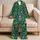 Tropical Palm Leaves And Hibiscus For Relaxed Summer Getaways Satin Pajamas Set - 5