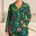 Tropical Palm Leaves And Hibiscus For Relaxed Summer Getaways Satin Pajamas Set - 1
