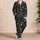 Monochrome Skull and Star Motifs for Cozy Nights and Relaxed Weekends, Gothic Gift Satin Pajamas Set - 4