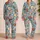 Oil-Painted Rose Blooms for Relaxed Summer Evenings and Romantic Garden Getaways Satin Pajamas Set - 2