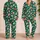 Red Green Beach Ball Motifs for Sunny Coastal Escapes and Relaxed Summer Days Inspiration Satin Pajamas Set - 2