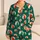 Red Green Beach Ball Motifs for Sunny Coastal Escapes and Relaxed Summer Days Inspiration Satin Pajamas Set - 1