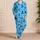 Blue Octopus Ocean Motifs for Relaxed Coastal Getaways and Easy Summer Lounging Satin Pajamas Set - 4