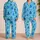 Blue Octopus Ocean Motifs for Relaxed Coastal Getaways and Easy Summer Lounging Satin Pajamas Set - 2