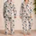 Flamingo Palm Tree Tropical Beach Style for Relaxed Island Vacation Getaways Satin Pajamas Set - 2