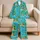 Geometric Puppy Palm Trees for Sunny Beach Days and Coastal Getaways Satin Pajamas Set - 5