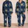 Swirling Midnight Sky Art for Relaxing Summer Evenings and Coastal Getaways Satin Pajamas Set - 2
