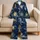 Swirling Midnight Sky Art for Relaxing Summer Evenings and Coastal Getaways Satin Pajamas Set - vigfk8az4x