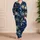Swirling Midnight Sky Art for Relaxing Summer Evenings and Coastal Getaways Satin Pajamas Set - 4