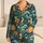 Celestial Sun Moon Ocean Waves and Golden Florals for Relaxed Coastal Summer Getaways Satin Pajamas Set - 1