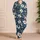 Ivory Hibiscus And Palm Fronds For Tropical Resort Getaways And Summer Escapes Satin Pajamas Set - 4