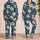 Ivory Hibiscus And Palm Fronds For Tropical Resort Getaways And Summer Escapes Satin Pajamas Set - 2