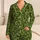 Olive Tropical Blooms for Relaxed Beach Getaways and Laid-Back Summer Escapes Satin Pajamas Set - 1