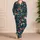 Tropical Palm Leaves And Coral Blooms For Island Getaways And Relaxed Weekends Satin Pajamas Set - 4