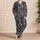Black And White Geometric Motifs For Relaxed Coastal Getaways And Summer Escapes Satin Pajamas Set - 4
