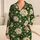 Ivory Peonies on Forest Green for Relaxed Summer Garden Evenings Satin Pajamas Set - 1